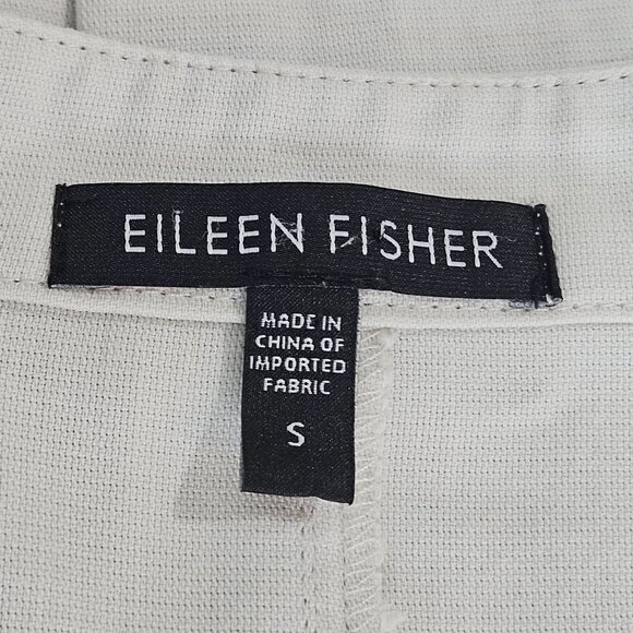 Eileen Fisher Blazer Womens Small Ivory Career Minimalist Lightweight - Picture 4 of 12